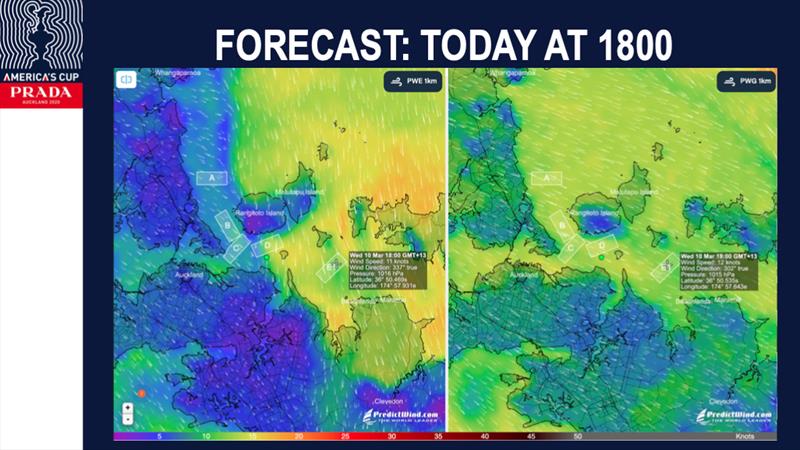 Wind at 1800hrs - Day 1 - 36th America's Cup March 10, 2021 - Auckland, NZ - photo © AC Media