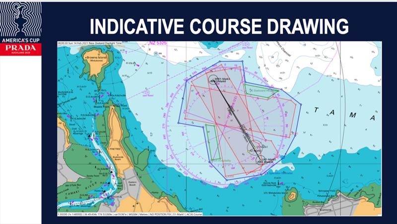 Course Location - Day 1 - 36th America's Cup March 10, 2021 - Auckland, NZ - photo © AC Media