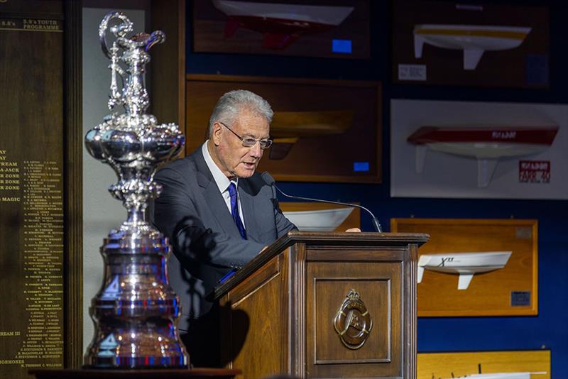 Peter Montgomery - 2021 America's Cup Hall of Fame Induction Ceremony, March 19, 2021 - Royal New Zealand Yacht Squadron photo copyright Gilles Martin-Raget taken at Royal New Zealand Yacht Squadron and featuring the ACC class