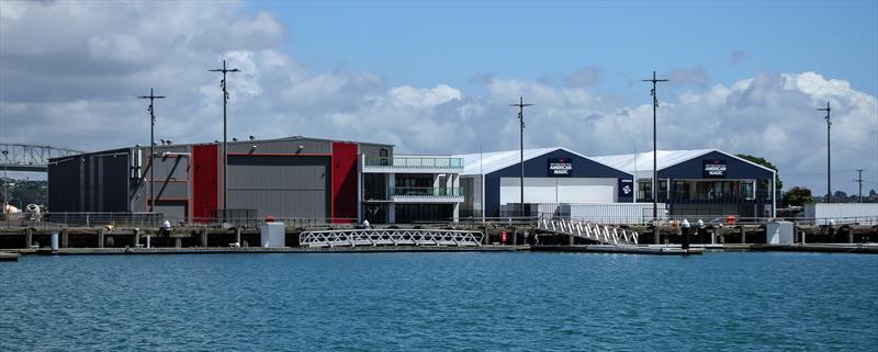 INEOS Britannia and American Magic bases in Auckland photo copyright Richard Gladwell - Sail-World.com/nz taken at Royal New Zealand Yacht Squadron and featuring the ACC class
