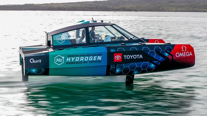 Emirates Team New Zealand's Hydrogen powered foiling chase boat undergoes sea trials on the Hauraki Gulf - May 2022 - photo © Emirates Team New Zealand