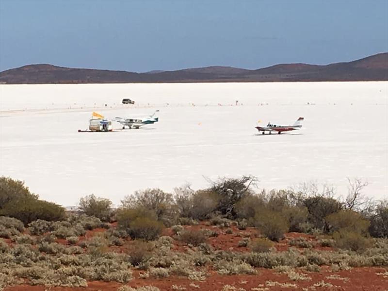 Lake Gairdner `airport`, South Australia- venue for ETNZ's wind powered land speed record attempt - 2017 photo copyright Mt Ive taken at Royal New Zealand Yacht Squadron and featuring the ACC class