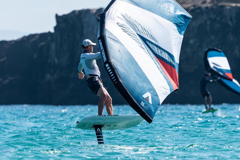 Nathan Outteridge wing foiling in Tarifa, Spain. - photo © Beau Outteridge