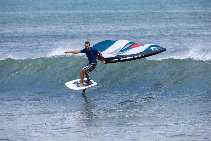 Co-founder Armie Armstrong testing the Armstrong Foils A-Wing V2 - photo © Nathaniel Volk