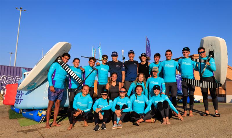 Philippe Presti, Jimmy Spithill, and Jo Aleh join young sailors in the SailGP Inspire program for an Armstrong foiling activity ahead of the Spain Sail Grand Prix in Cadiz, Andalusia, Spain. 22nd September  - photo © Felix Diemer/SailGP