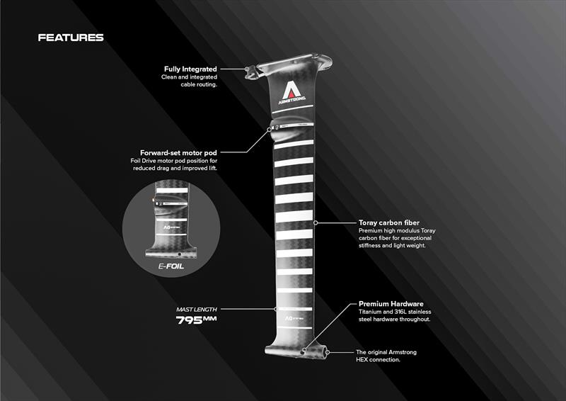 Armstrong carbon mast and foil drive - October 2025 - photo © Armstrong Foils