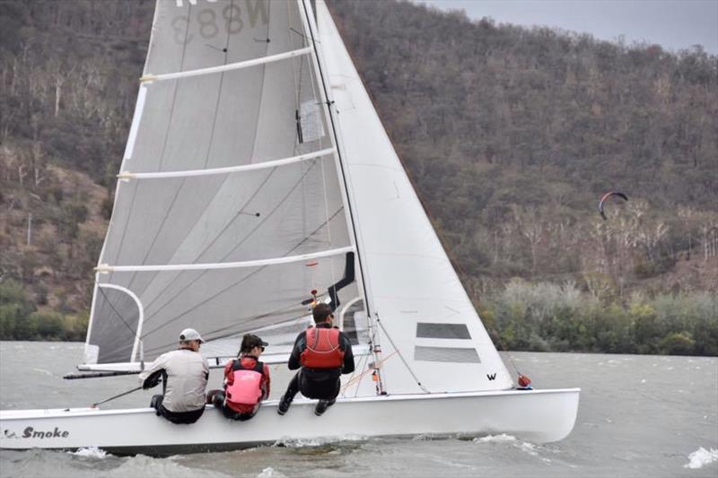 Michael Forster's Smoke heads into the regatta as a strong local favourite - Australian Sharpie Nationals photo copyright Harry Fisher taken at  and featuring the Australian Sharpie class