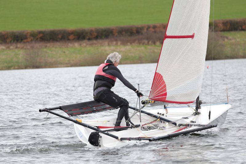 Chris Dyer in the Exmoor Beastie pursuit race at Wimbleball photo copyright Tim Moss taken at Wimbleball Sailing Club and featuring the Blaze class