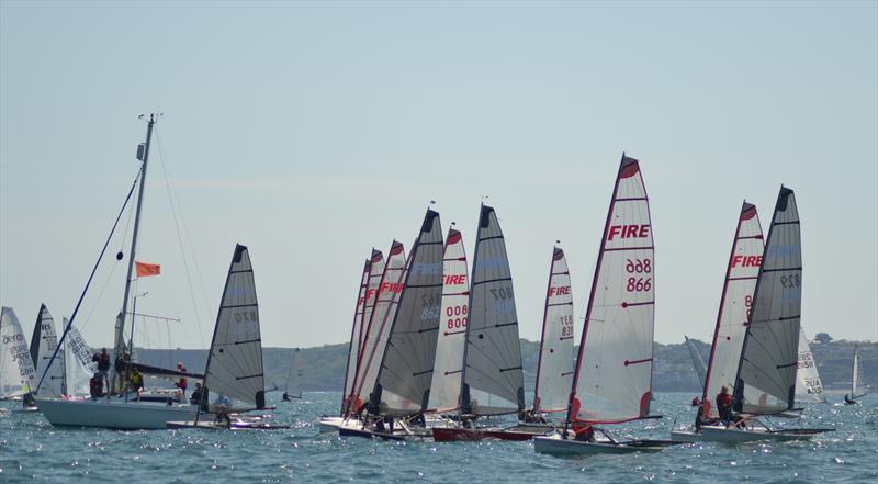 Fire fleet at Paignton photo copyright Nick Ripley taken at Paignton Sailing Club and featuring the Blaze class