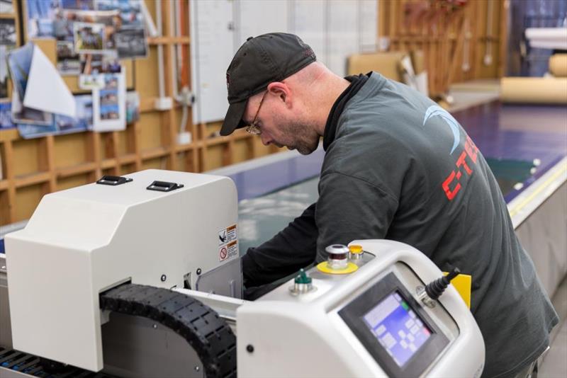 C-Tech's 5 axis Routech R200 CNC router in combination with the Eastman S125 plotter and autoclave it completes  photo copyright Brydon Photography taken at  and featuring the  class