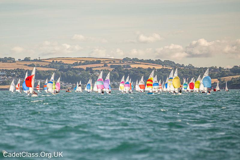 Cadet Europeans at Torbay photo copyright Tim Hampton / www.cadetclass.org.uk taken at Royal Torbay Yacht Club and featuring the Cadet class