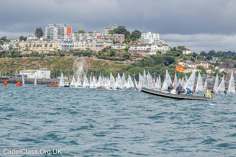 Cadet Europeans at Torbay photo copyright Tim Hampton / www.cadetclass.org.uk taken at Royal Torbay Yacht Club and featuring the Cadet class