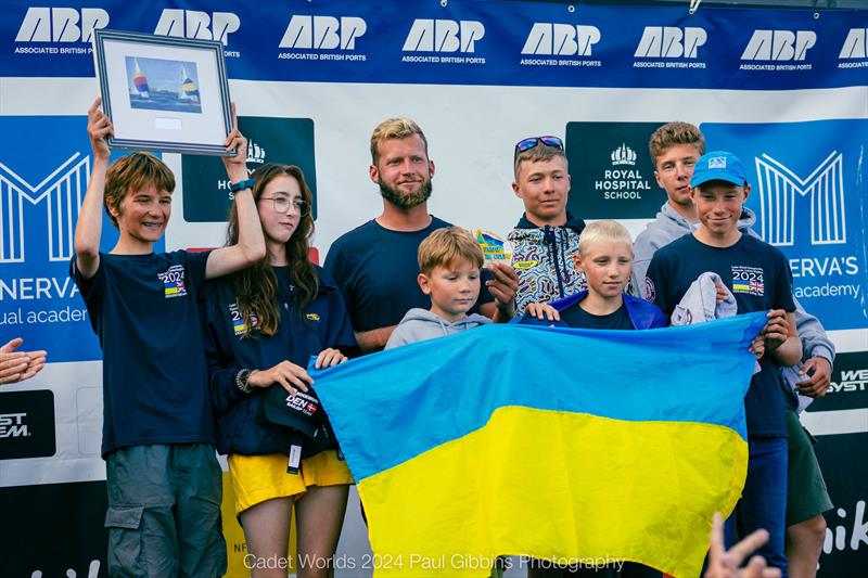Ukraine team take 2nd, 9th and 14th in the ABP Cadet class World Championship in Plymouth photo copyright Paul Gibbins Photography taken at Plymouth Youth Sailing and featuring the Cadet class
