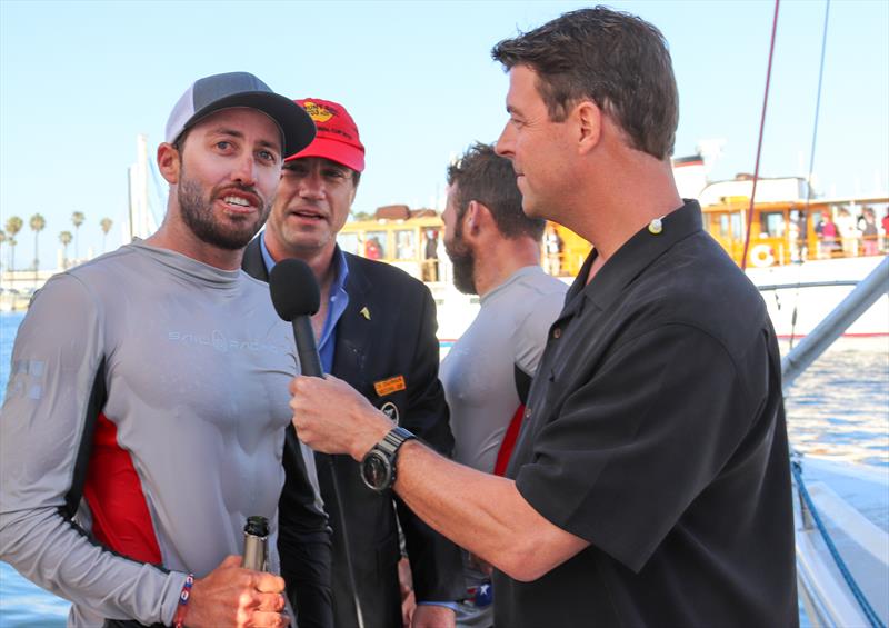 Taylor Canfield interviewed after his win in the 2018 Long Beach Yacht Club - photo © Bronny Daniels