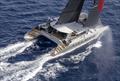Allegra, winner of the day in the Multihull Class, Maxi Yacht Rolex Cup 2023