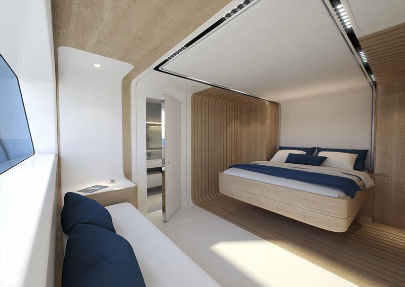Oneiric guest room photo copyright Rossinavi taken at  and featuring the Catamaran class
