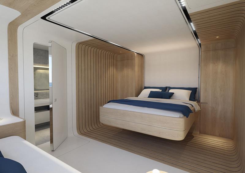 Oneiric guest room photo copyright Rossinavi taken at  and featuring the Catamaran class