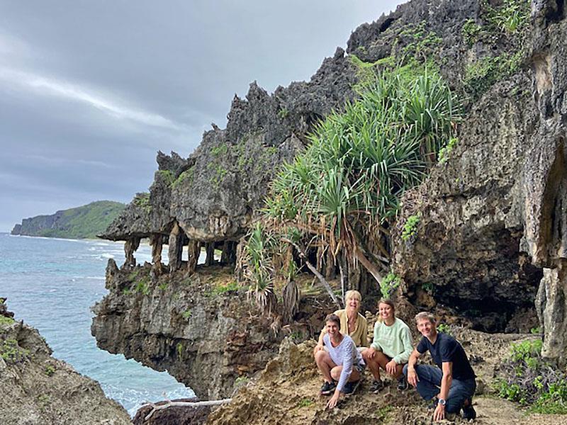 The special things about Rurutu- it is in fact a raised coral reef, not volcanic rock but coral rock in the jungle /bush. Amazing - photo © Renate Klocke