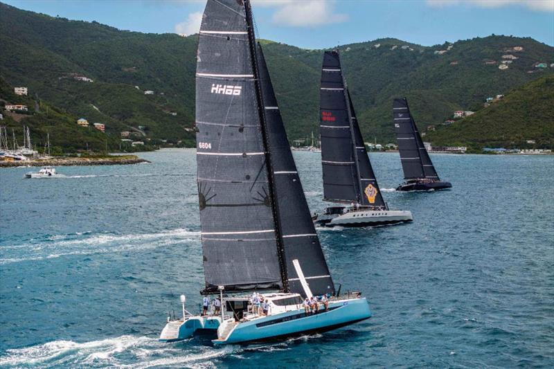 Adrian Lee's HH66 Lee Overlay Partners 3 (ex Nemo) at the start of the 2024 Round Tortola Race