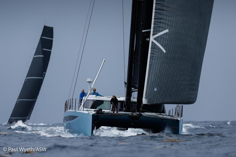 Adrian Lee's HH66 Lee Overlay Partners lll during the Peters & May Round Antigua Race