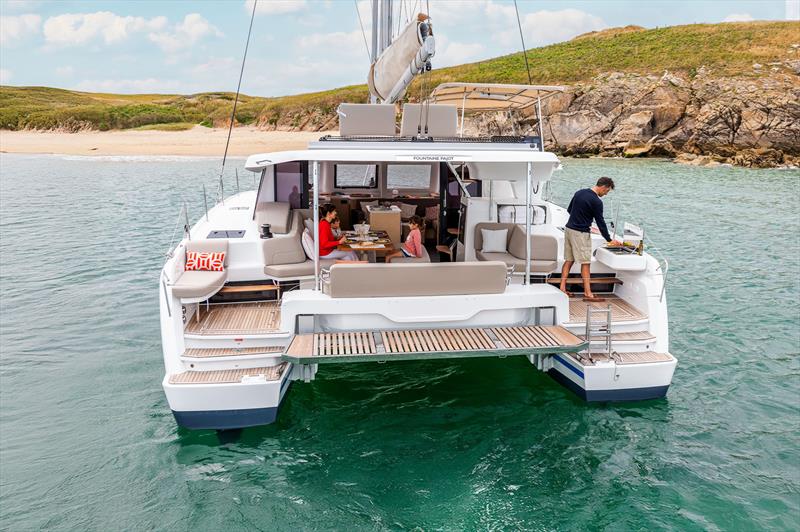 FP41 - built-in BBQ, and spaces and places for loads of people, or just time to get away as a family photo copyright Jean-Marie Liot taken at  and featuring the Catamaran class