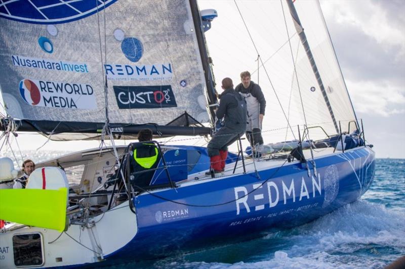 Antoine Carpentier and team on the Class40 Redman have resolved their starboard rudder problem - RORC Transatlantic Race - photo © James Mitchell / RORC