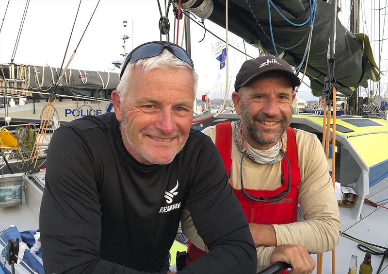 Congratulations!!! John Saul (L) and Rob Gough (R) Line Honours inaugural Two-Handed Division 2021 Sydney Hobart Race photo copyright Bow Caddy Media taken at Cruising Yacht Club of Australia and featuring the Class 40 class