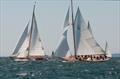 Castine Classic 2016: The 65' NY 50 `Marilee` (a 1926 Herreshoff) chasing the 65'  Blue Peter (a 1930 Alford Myline) © Kathy Mansfield