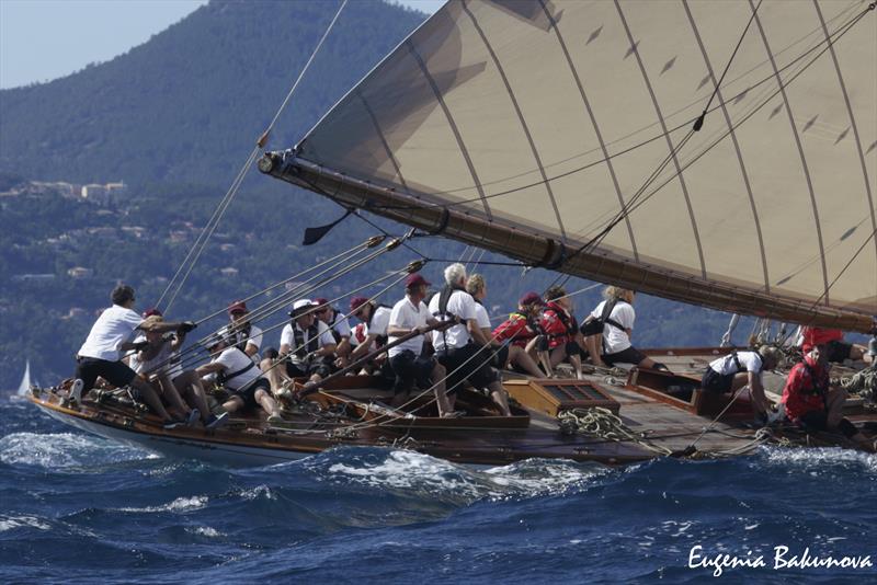 Final day of  Classic Yachts participating in the  Regates Royales Cannes, September 2019 photo copyright Eugenia Bakunova / www.mainsail.ru taken at Yacht Club de Cannes and featuring the Classic Yachts class