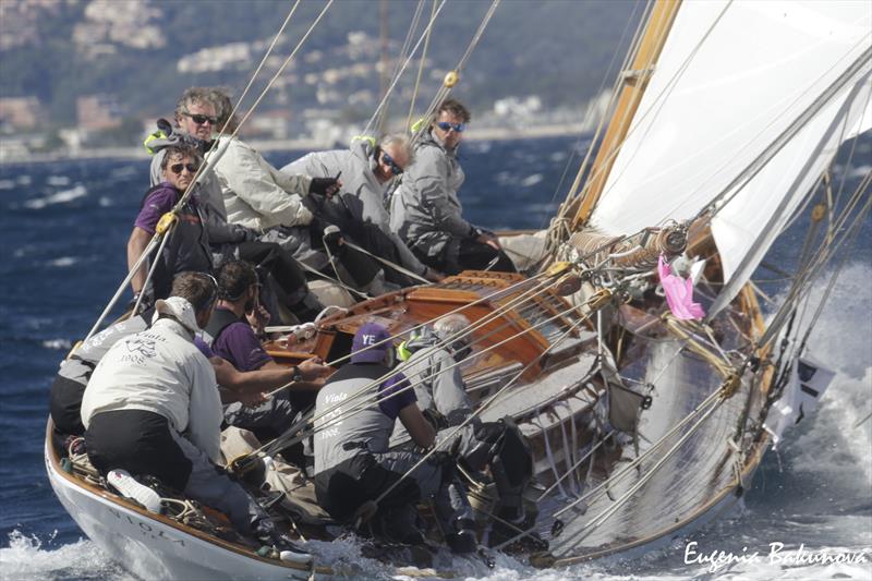 Final day of  Classic Yachts participating in the  Regates Royales Cannes, September 2019 photo copyright Eugenia Bakunova / www.mainsail.ru taken at Yacht Club de Cannes and featuring the Classic Yachts class