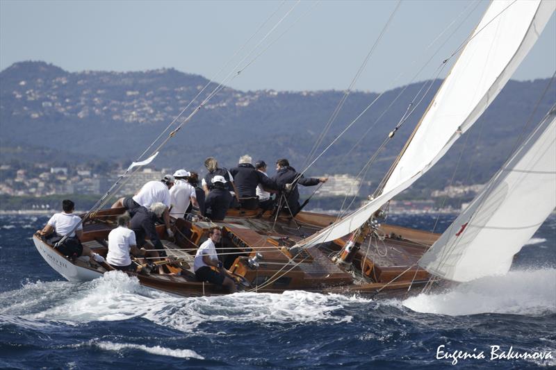 Final day of  Classic Yachts participating in the  Regates Royales Cannes, September 2019 photo copyright Eugenia Bakunova / www.mainsail.ru taken at Yacht Club de Cannes and featuring the Classic Yachts class