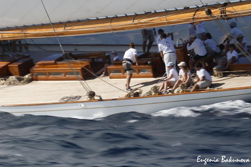 Final day of  Classic Yachts participating in the  Regates Royales Cannes, September 2019 photo copyright Eugenia Bakunova / www.mainsail.ru taken at Yacht Club de Cannes and featuring the Classic Yachts class