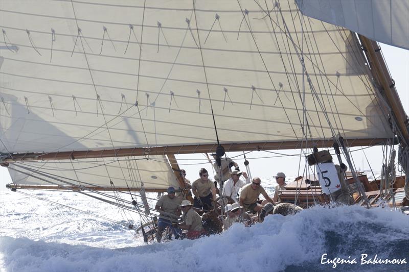 Final day of  Classic Yachts participating in the  Regates Royales Cannes, September 2019 photo copyright Eugenia Bakunova / www.mainsail.ru taken at Yacht Club de Cannes and featuring the Classic Yachts class