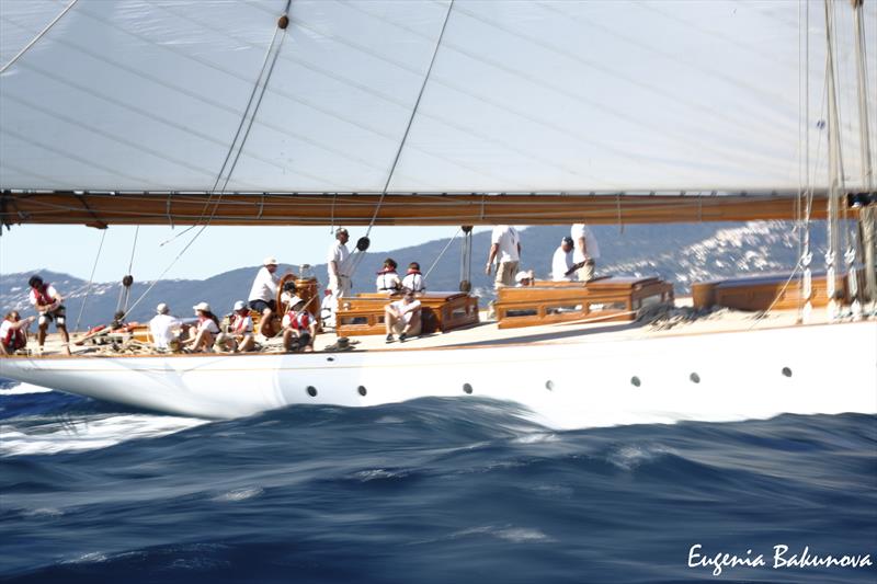 Final day of  Classic Yachts participating in the  Regates Royales Cannes, September 2019 photo copyright Eugenia Bakunova / www.mainsail.ru taken at Yacht Club de Cannes and featuring the Classic Yachts class