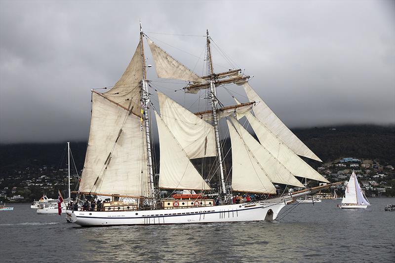 Grandeur at the 2023 Australian Wooden Boat Festival in Hobart photo copyright John Curnow taken at  and featuring the Classic Yachts class
