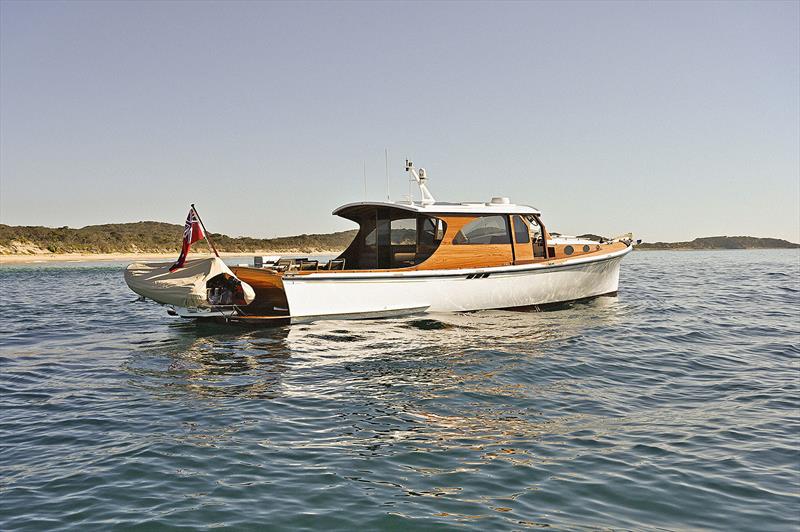 Gina all set up for passage making, which is the real reason for owning a Deal Island 50 - photo © Wooden Boat Shop