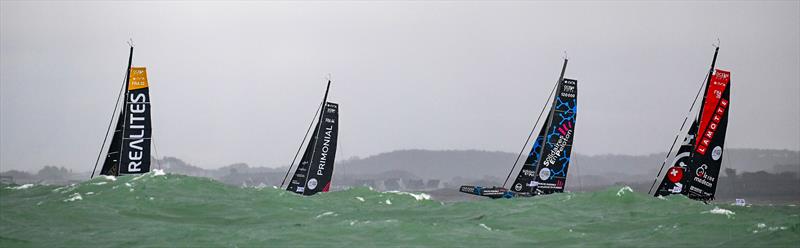 Ocean Fifty boats are back in the race after the security stage during the Transat Jacques Vabre in Lorient, France, on November 6, 2023,  photo copyright Vincent Curutchet taken at Yacht Club de France and featuring the OCEAN50 class