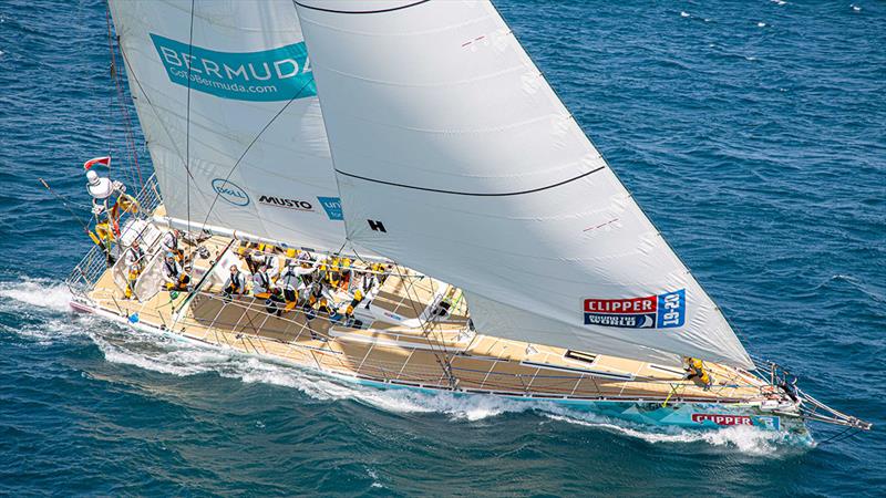 GoToBermuda completes the inshore course in the fickle winds under Table Mountain - Clipper 2019-20 Race photo copyright Clipper Race taken at  and featuring the Clipper 70 class