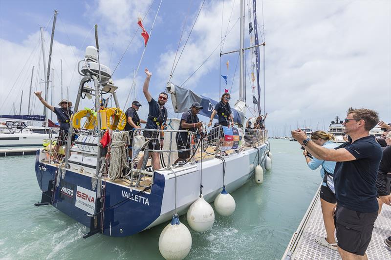 Dare To Lead slip lines out of Coral Sea Marina photo copyright Brooke Miles Photography taken at  and featuring the Clipper 70 class