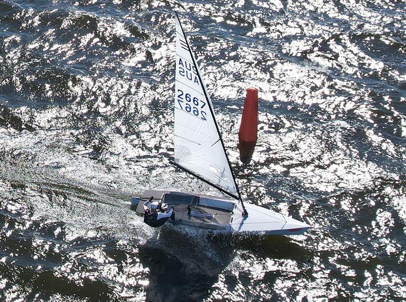 Richard Batten goes around a mark of the course - photo © Ron Parker