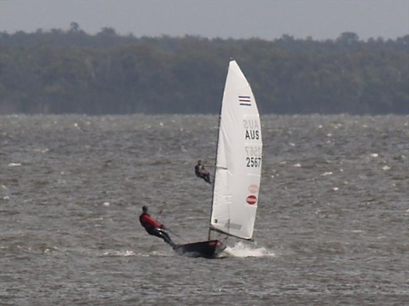 Isn't the Contender a solo craft? So what's with the Mini Me half way up the stick? - photo © Mark Young