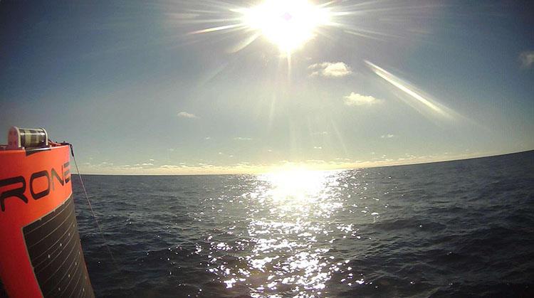 SD 1020 sailing toward the sunrise on a rare calm day in the Southern Ocean photo copyright Saildrone taken at  and featuring the Cruising Yacht class