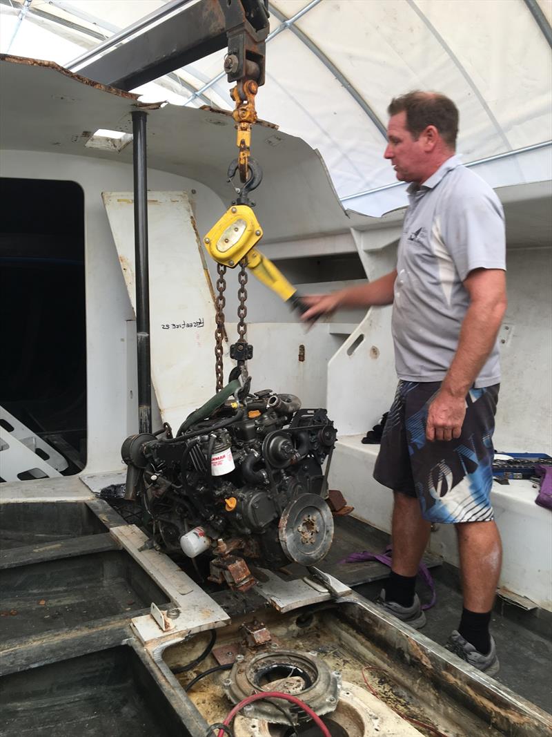 Engine Removal - J-Bird III Restoration Series photo copyright Ian Thomson taken at  and featuring the Cruising Yacht class