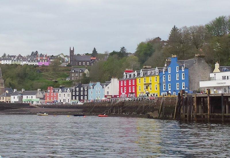 Entering the harbour at Tobermory during the 'Blue Star Adventure' circumnavigation photo copyright Mike Goodwin & Roger Colmer taken at  and featuring the Cruising Yacht class