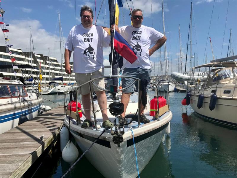 Gary and Larry on Westerly Konsort Katy, fearing they may be Orca food as the smallest boat in the rally photo copyright World Cruising Club taken at  and featuring the Cruising Yacht class