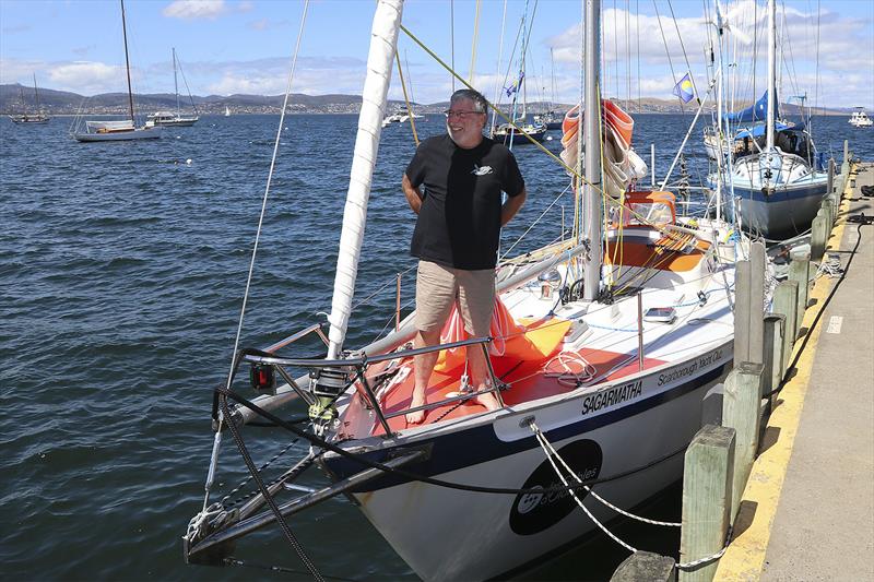 Mike Smith Getting a taste for the GGR aboard Gyy Waites' Sagamatha - photo © John Curnow