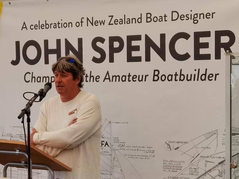 Alan Roper - John Spencer - the Plywood Magician - Exhibition - November 2020 - photo © Richard Gladwell / Sail-World.com