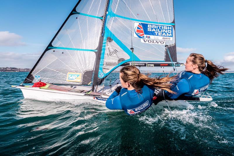British 49er FX Sailors Training with Cyclops Sensors photo copyright Cyclops Marine taken at  and featuring the  class