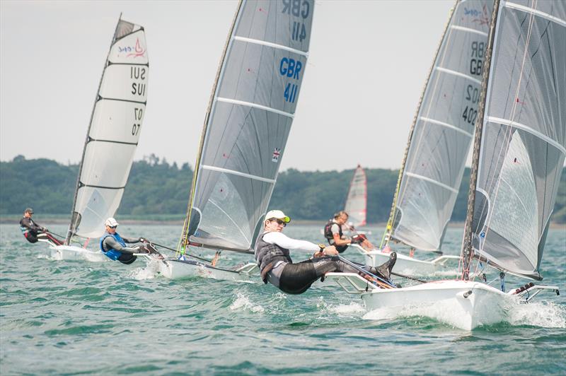 D-Ones at the Lymington Dinghy Regatta 2018 photo copyright Peter Fothergill / www.fothergillphotography.com taken at Lymington Town Sailing Club and featuring the D-One class