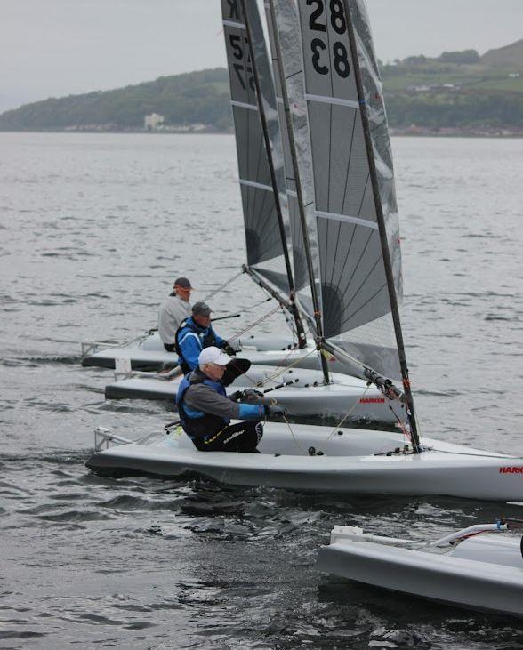 Close racing for the Larga Lads - D-Zero class enjoy the Harken One Design Regatta at Largs photo copyright Zoe Linton taken at Largs Sailing Club and featuring the D-Zero class